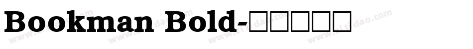 Bookman Bold字体转换